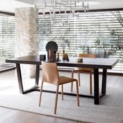 Table extensible en bois Paros en fashion wood rovere charbon