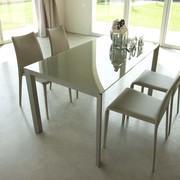 Table extensible Giasone avec plateau en verre