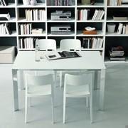 Table extensible en alu et verre Giasone