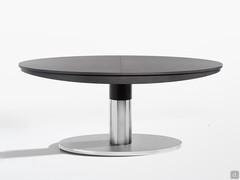 Diva - Table ovale extensible élégante et moderne avec pied central