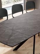 Superbe plateau HPL gris dolomite avec base noire