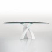 Table avec base tricolore Eliseo disponible dans trois dimensions