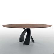 Table Eliseo avec plateau en bois de Noyer