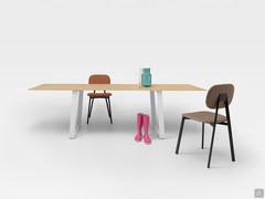 Table extensible de style nordique Gladio avec deux rallonges en option