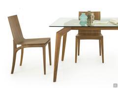 Table Ethan avec structure design en noyer canaletto