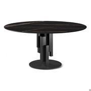 Table de design Skyline de Cattelan avec plateau en pierre Keramik effet marbre Sahara Noir