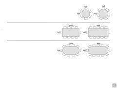 Firenze table - Table seats scheme