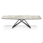 Table Premier de Cattelan rectangulaire modelée fixe en pierre Keramik