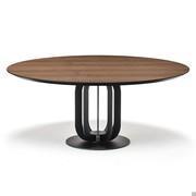 Table Soho Cattelan avec plateau rond en bois essence