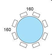 Table ronde Dart Round - Schéma de plan de table