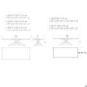 Table Style - dimensions plateau rectangulaire 