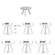 Table ronde moderne Santiago - modèles et dimensions