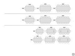  Table Manhattan avec plateau en verre - Plan de table