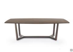 Version en forme de tonneau de la table de séjour moderne Coast, ici présenté complètement en bois