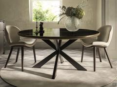 Spyder Table avec plateau en Keramik et chants biseautés en mdf