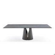 Table Giano table moderne de Cattelan avec plateau rectangulaire en pierre de Keramik