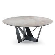 Table Skorpio avec plateau rond en pierre Keramik