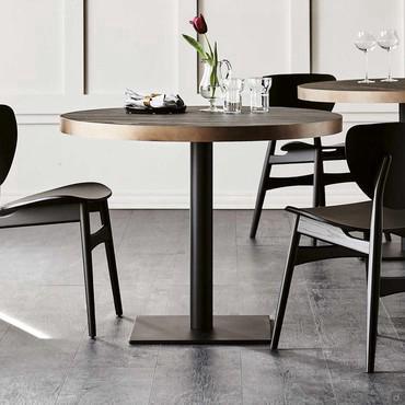 Table de bistrot avec plateau rond Ribot de design Cattelan