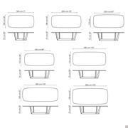 Table d'art de Bonaldo - Diagrammes de modèles en forme