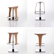 Tabouret réglable en hauteur Olè! - assise en cuir