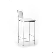 Tabouret Alessio de Cattelan en cuir blanc 