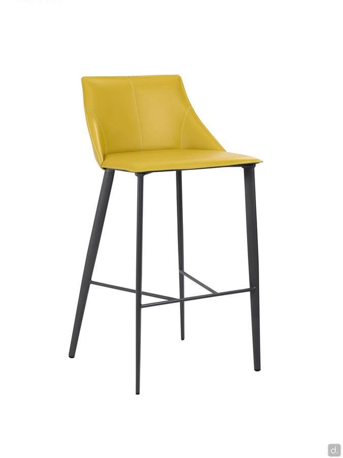 Tabouret moderne en cuir avec pieds en métal, Antelos