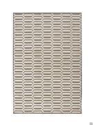 Tapis rectangulaire Granada au motif à losanges en relief clair sur un fond Gris