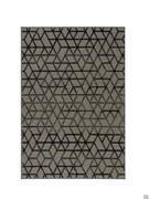 Tapis rectangulaire Malaga à motifs en relief anthracite sur fond gris