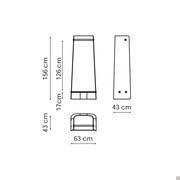 Nicchia appendiabiti di design in tessuto Parentesi di Bonaldo - Dimensioni