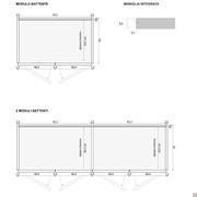 Armadio battente con maniglia integrata Sound - dimensioni specifiche e particolare della maniglia integrata