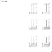 Armadio con ante e cassetti Pacific - cm 117,5