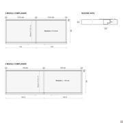 Armadio complanare laccato opaco Blace - dimensioni specifiche e sezione anta
