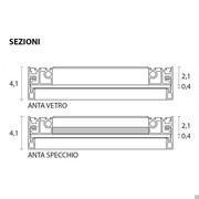 Armadio Boutique - sezioni anta e maniglia integrata