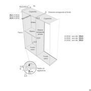 Armadio con ante scorrevoli complanari Pacific - Specifiche Dimensionali