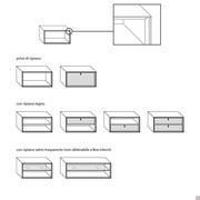 Cabina Betis - contenitori a giorno (cm p.34,4) con box interni opzionali rivestiti in cuoio