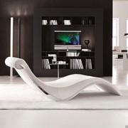 Chaise longue di design curva senza piedini