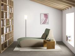 Chaise longue Bender nella configurazione utilizzabile da seduti