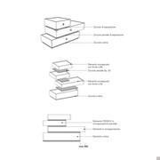 Cassettiera componibile in legno Philadelphia disegno tecnico