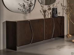 Credenza Menhir con 4 ante in frassino color tinta Noce