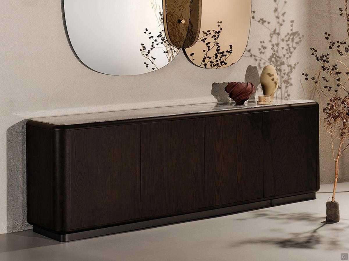 Credenza elegante in legno con 3 o 4 ante Khalas