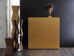 Credenza Fado in finitura Foglia Oro con la libreria Cult