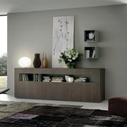 Credenza con vano a giorno Start. Disponibile anche il modello Star porta Tv e vetrina