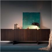 Credenza moderna bicolore Arrow in rovere termocotto