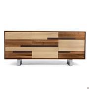 Credenza moderna in legno patchwork Aomori