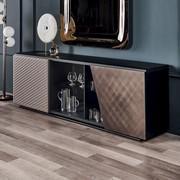 Credenza Aston di Cattelan con anda destra laccata brushed bronze