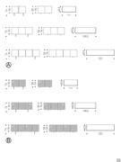 Credenza Arizona di Cattelan - Schema dimensionale: A) dimensioni versione decorata con pennellate oblique B) dimensioni versione decorata con pennellate perpendicolari