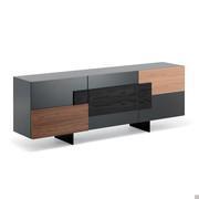 Credenza con inserti in legno in rilievo, Torino di Cattelan 