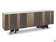 Credenza bicolore in rovere scuro Amsterdam di Cattelan