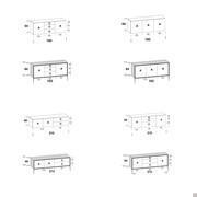 Credenza moderna per soggiorno Fly, modelli e dimensioni 