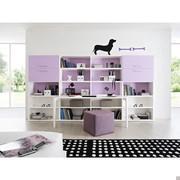 Schienali singoli per libreria componibile Almond con schienali singoli laminato bianco e laccato ninfea (colore non disponibile)